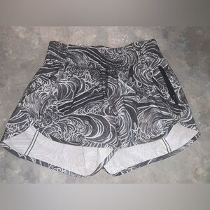 Lululemon Black and White Patterned running shorts